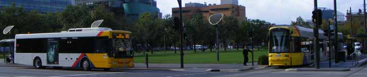 Adelaide Metro Scania L94UB Custom CB60 1217 & Bombardier tram 108